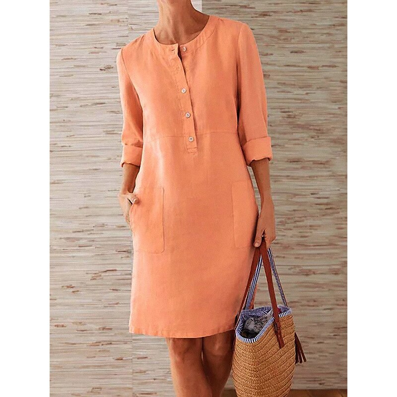 Fashion Clothes Spring Vintage Elegant Streetwear Ethnic Style Long Sleeve Women Clothing Dress Y2k Cotton Linen Casual Autumn