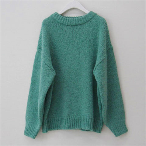 10 Colors Pink Women Sweater Womens Winter Sweaters Pullover Female Knitting Overszie Long Sleeve Loose Knitted Outerwear White