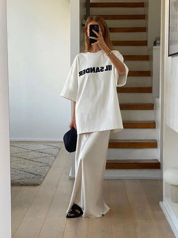 High Waist Loose Female Long Skirt Solid Casual Elegant Streetwear Fashion Lace-Up Slim Y2k Outfits For Women Maxi Skirt
