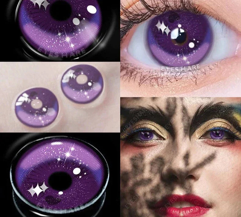 1Pair Cosplay Color Contact Lenses for Eyes Multicolored Contact Lenses Anime Accessories Anime Lenses Halloween Lneses