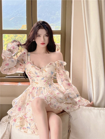 36-hour Shipping Fashion and Luxury Women Dress Elegant Vintage Princess Cake Skirt Corset Chest Bilayer Sexy Y2K Clothes Female