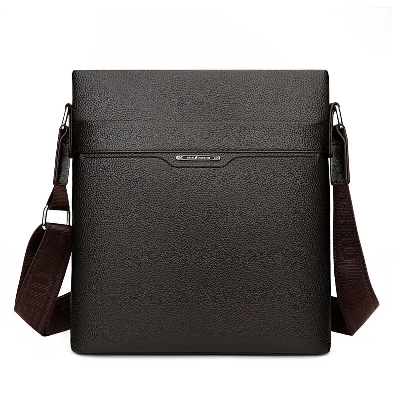 New Men's Shoulder Bag Oxford Cloth Messenger Bag Trendy Fashion Simple Style Men's Bag Business PU Leather Crossbody Bag