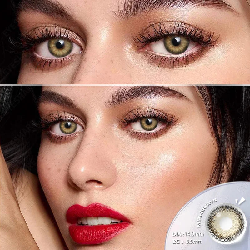 Color Contact Lenses 1Pair Colored Contacts for Eyes Brown Colorful Eyes Lenses Blue Lenses Yearly Eye Contacts Lens