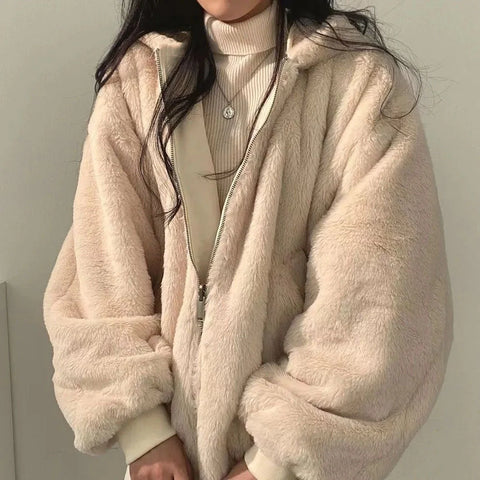 New Winter Jacket Women Parkas Warm Casual Clothes Long Jackets Both Sides Wear Hooded Fleece Thickened Parka Female