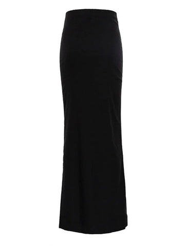 Fashion For Women Black Long Skirts High Waist Slim Seamless Elegant Ladies Gown Casual Summer New Female Maxi Skirts