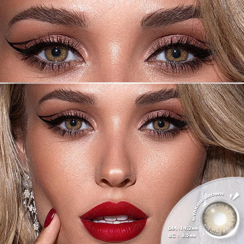 Color Contact Lenses 1Pair Colored Contacts for Eyes Brown Colorful Eyes Lenses Blue Lenses Yearly Eye Contacts Lens
