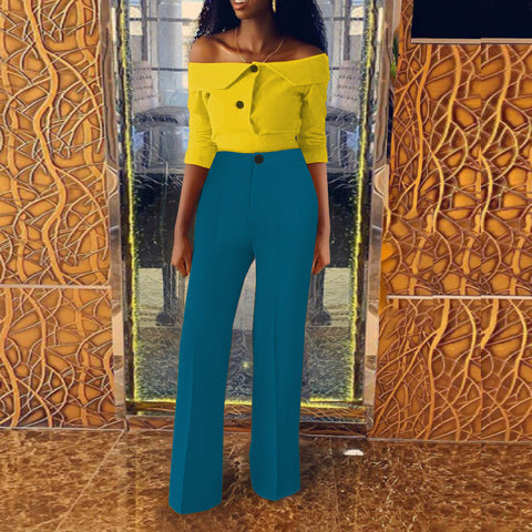 Pbong  mid size graduation outfit romantic style teen swag clean girl ideas 90s latina aestheticWomen Trousers Long Wide Leg Pants Female High Waist Elegant Office Ladies Autumn Work Wear African Female Fashion Pantalones