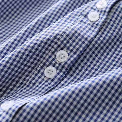 Women's Clothing Spring Summer Tops Vintage French Lantern Sleeve Elegant and Youth Woman Blouses Lace Blue Plaid Shirt