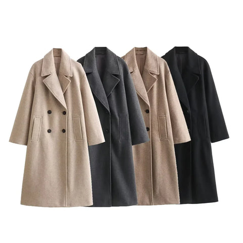 Autumn/Winter New Women's Wear New Fashion Casual Versatile Soft Loose Long Coat Coat