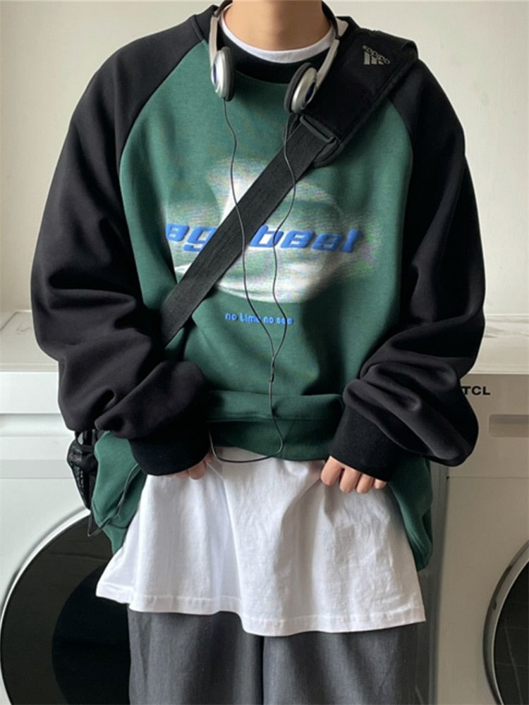 90s Vintage Hoodie Women Hip Hop Streetwear Oversized Sweatshirts Boyfriend Style Harajuku Retro Long Sleeve Pullover