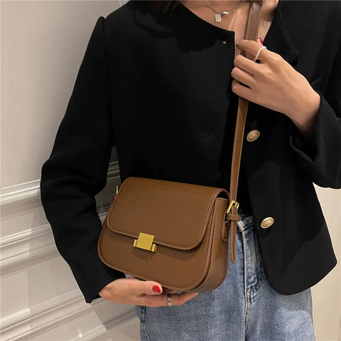 3 Layers Saddle Small Underarm Shoulder Bags For Women 2023 Trend Designer Crossbody Bag PU Leather Ladies Handbags