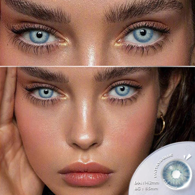 Color Contact Lenses 1Pair Colored Contacts for Eyes Brown Colorful Eyes Lenses Blue Lenses Yearly Eye Contacts Lens