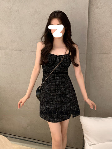 Sexy Strap Y2k Mini Dress Women Pink Korean Style Party Dress Office Lady Sleeveless Fashion Dress Slim Design Summer Chic