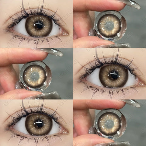 1 Pair New Colored Contact Lenses for Eyes Red Contacts Lenses Yearly Natural Fashion Blue Eyes Contacts Korean Lenses