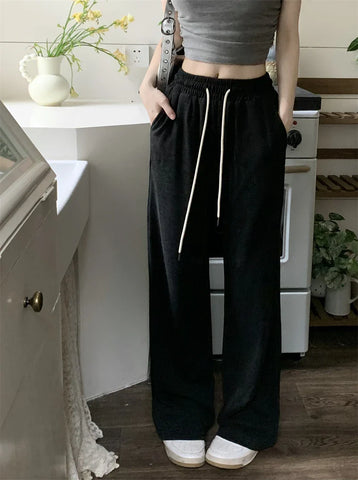 Summer New Line Soft Waxy Tall Pants Spring And Autumn Light Skin Comfortable Elastic Waist All The Casual Pants