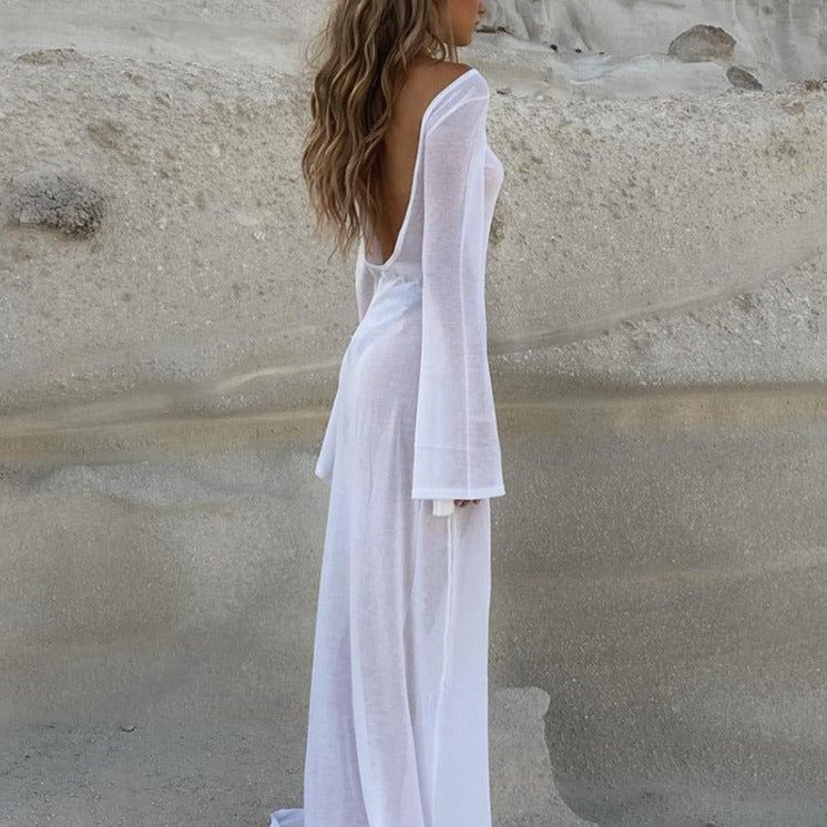 Barrett Long Sleeve Cover-Up Beach Dress