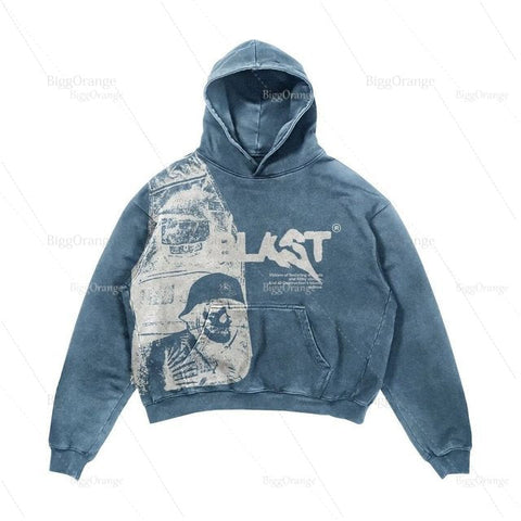 Harajuku American Goth Hoodies Women Harajuku Y2K New Goth Skull Printing Streetwear Hip Hop Couples Sweatshirt Clothes