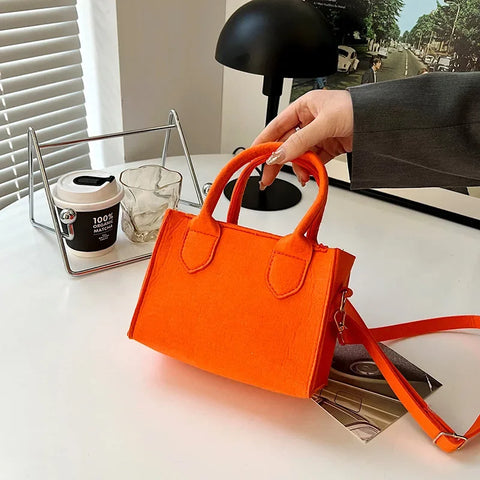 Mini Shoulder Message Bags Women Pure Felt Designer Purse Tote Bag Female Crossbody Bags Luxury Design Handbag Shopper Tote Bag