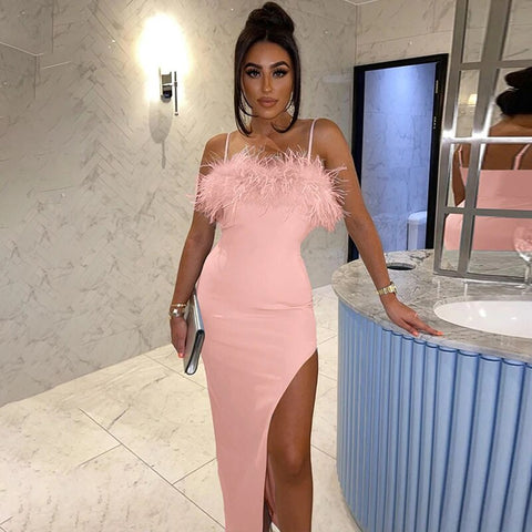 Women Elegant Party Club Evening Birthday Bodycon Streetwear Long Dress Summer Autumn Wholesale Items For Business