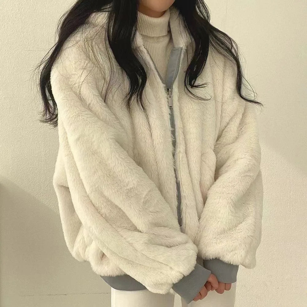 New Winter Jacket Women Parkas Warm Casual Clothes Long Jackets Both Sides Wear Hooded Fleece Thickened Parka Female