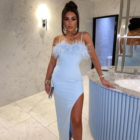 Women Elegant Party Club Evening Birthday Bodycon Streetwear Long Dress Summer Autumn Wholesale Items For Business