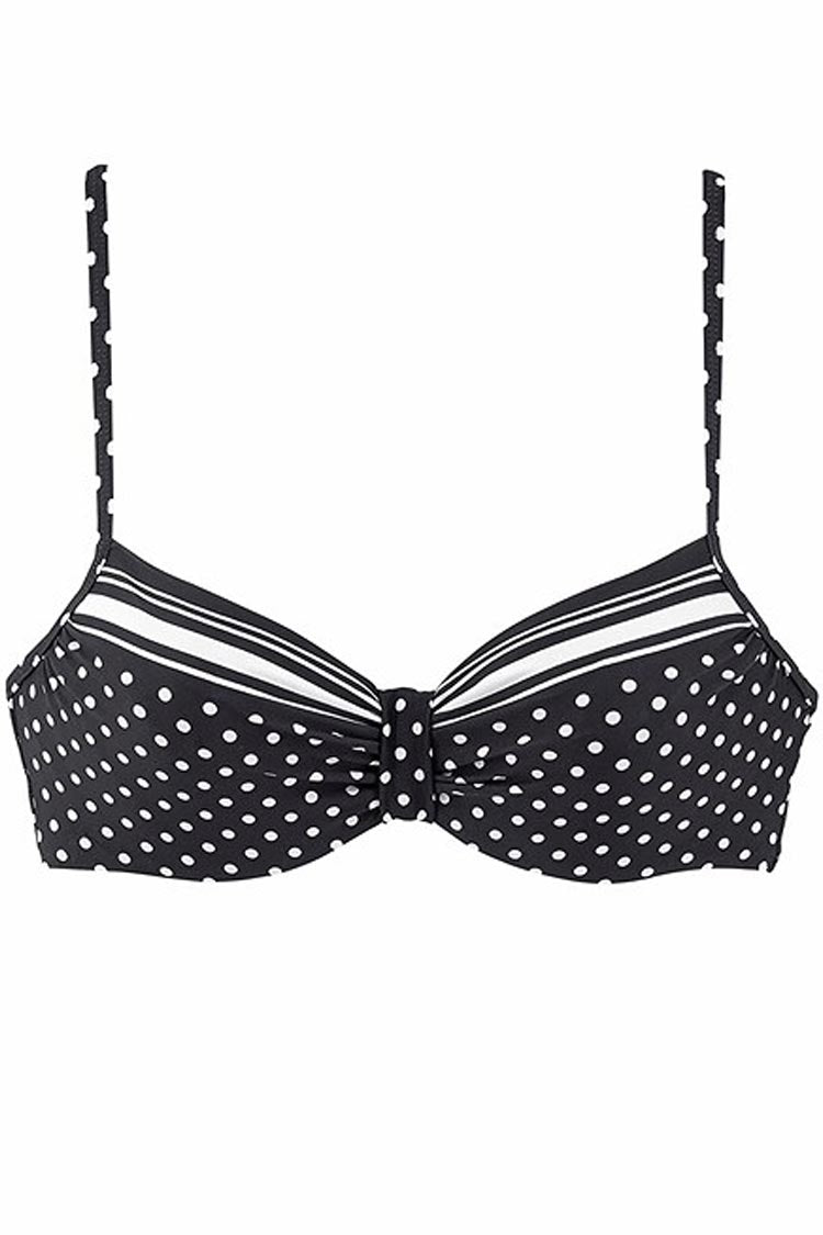 Active Polka Dot Striped Push Up Bikini Swimsuit - Two Piece Set