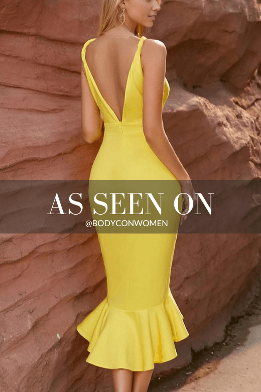 Alia Bodycon Dress - Sun Yellow
