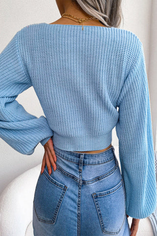 Pbong - White Sexy Solid With Bow V Neck Tops