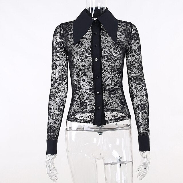 Goth Girl Gothic Lolita Sexy Y2K Year 2000 Blouse / Shirt Masquerade Women's Costume Vintage Cosplay Party / Evening Blouses Masquerade