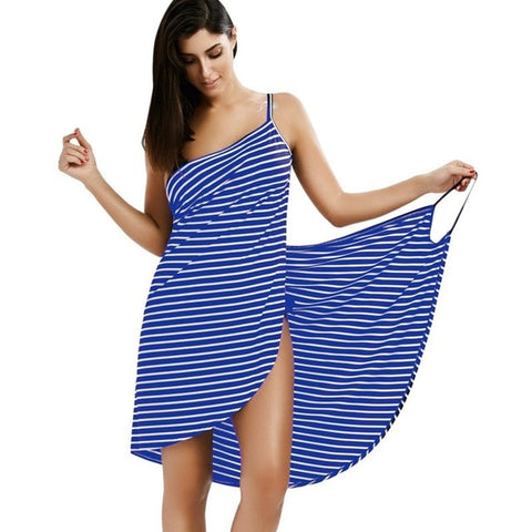 Oufisun Women Plus Size Pareo Beach Cover Up Wrap Dress Bikini Bathing Suit Femme Robe De Plage Beachwear Femme Tunic Kaftan