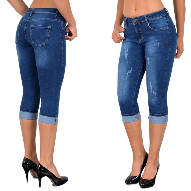 Jeans for Women mom Jeans High Waist Jeans Woman High Elastic plus size Stretch Jeans female washed denim skinny pencil pants