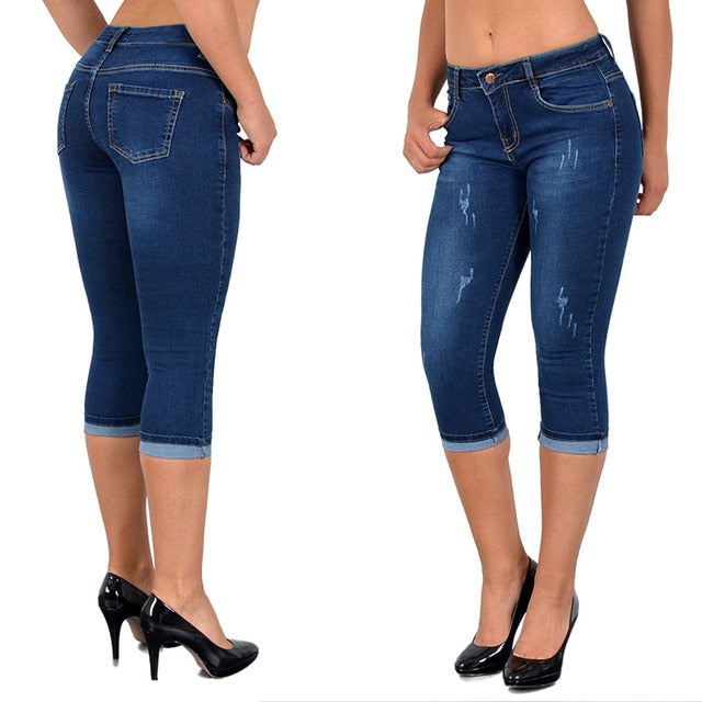 Jeans for Women mom Jeans High Waist Jeans Woman High Elastic plus size Stretch Jeans female washed denim skinny pencil pants