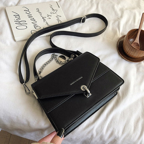 Small Square Bags For Women Messenger Bag Chains Girl's Handbag Casual Wild Lady Shoulder Bag Cross Body Female Bag Black