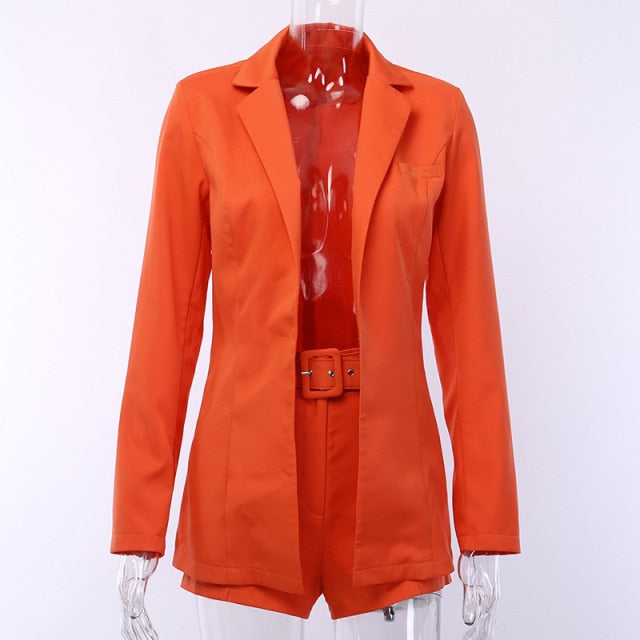 Women Jacket Blazer Suit Fashion Casual Ladies Solid Color Two Piece Autumn Winter Office Wear Elegant Suit Jacket Pants