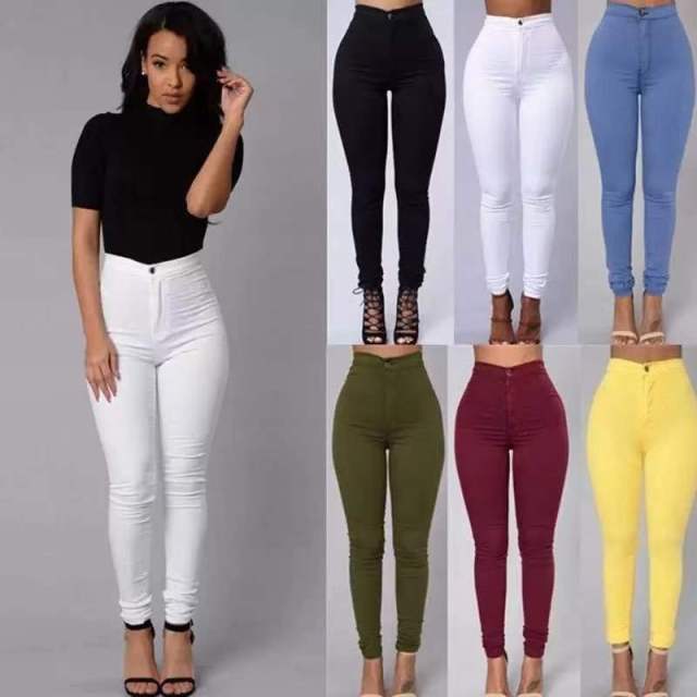 S-4XL High Waist Jean Women Summer Autumn Stretch Straight Black Jeans Vintage Pants Mom Slim Pencil Jeans High Quality