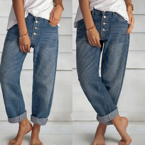 Women's Jeans High Waist Mom Wide Leg Pants New fashion vintage Blue Straight Pants Oversize Overalls Loose Ladies Pants