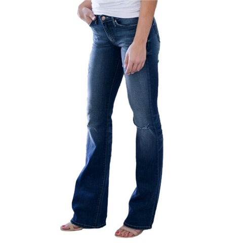 Skinny Flared Jeans Women's Fashion Denim  Pants Bootcut Bell Bottoms Stretch Trousers Women Jeans