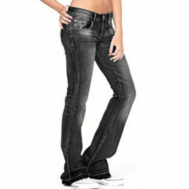 Skinny Flared Jeans Women's Fashion Denim  Pants Bootcut Bell Bottoms Stretch Trousers Women Jeans