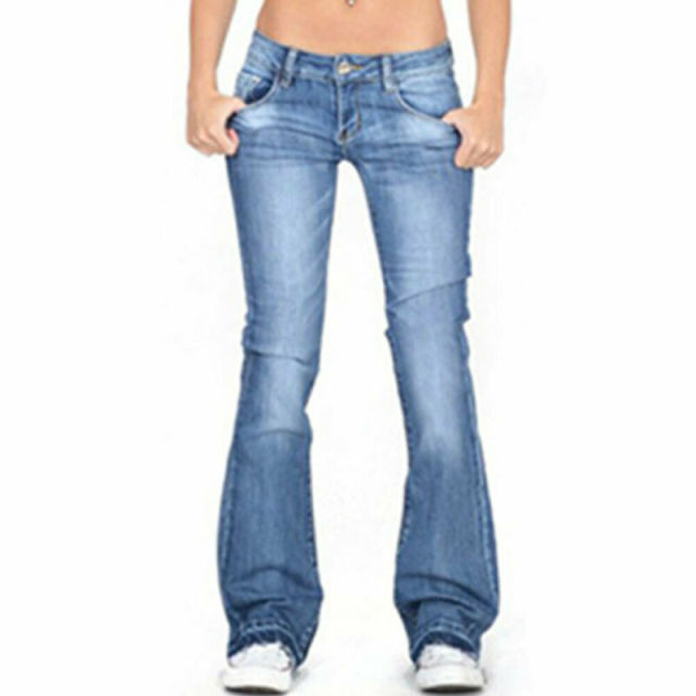 Skinny Flared Jeans Women's Fashion Denim  Pants Bootcut Bell Bottoms Stretch Trousers Women Jeans