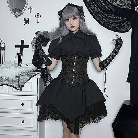 Goth Girl Gothic Lolita Sexy Y2K Year 2000 Skirt Masquerade Women's Costume Vintage Cosplay Party / Evening Skirt Masquerade