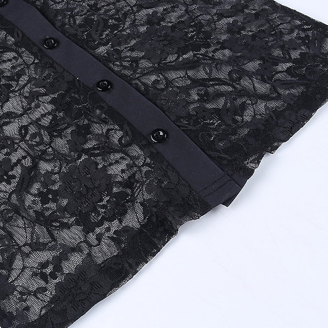 Goth Girl Gothic Lolita Sexy Y2K Year 2000 Blouse / Shirt Masquerade Women's Costume Vintage Cosplay Party / Evening Blouses Masquerade