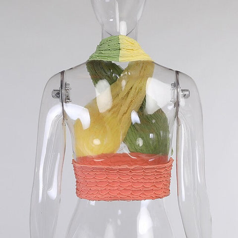 Women's Cross Front Halter Crop Top T-shirt Graphic Tie Back Halter Tee Y2K Clubwear Street Style Summer