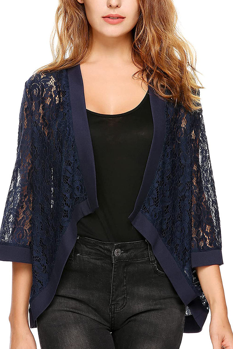 3/4 Sleeve Sheer Cardigan - Zeagoo (Us Only)